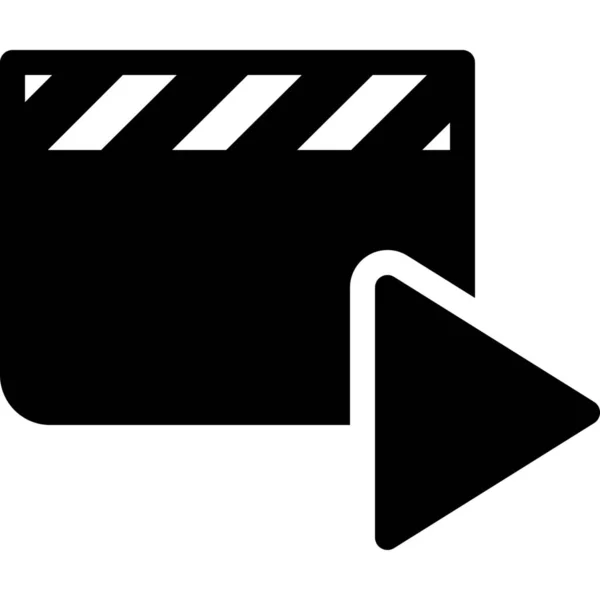 Clip Película Icono Película Categoría Cine Vídeo — Vector de stock