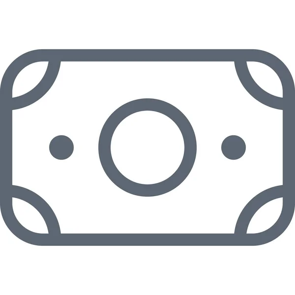 Bill Cash Dolar Ikon Kontur Stil — Stock vektor