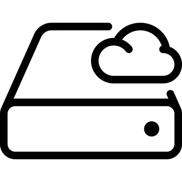 Icona Dell Unità Dati Cloud — Vettoriale Stock