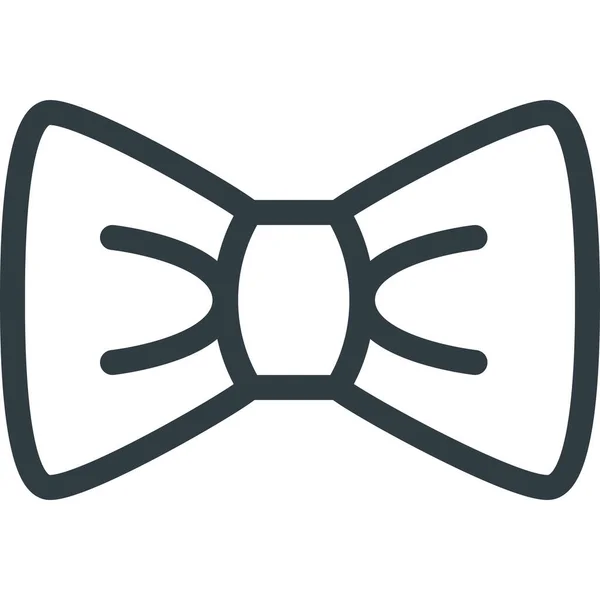 Fliege Elegante Krawatte Symbol Outline Stil — Stockvektor