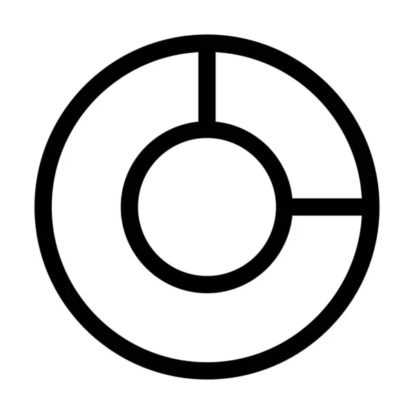 Icône Diagramme Analytique Dans Style Contour — Image vectorielle