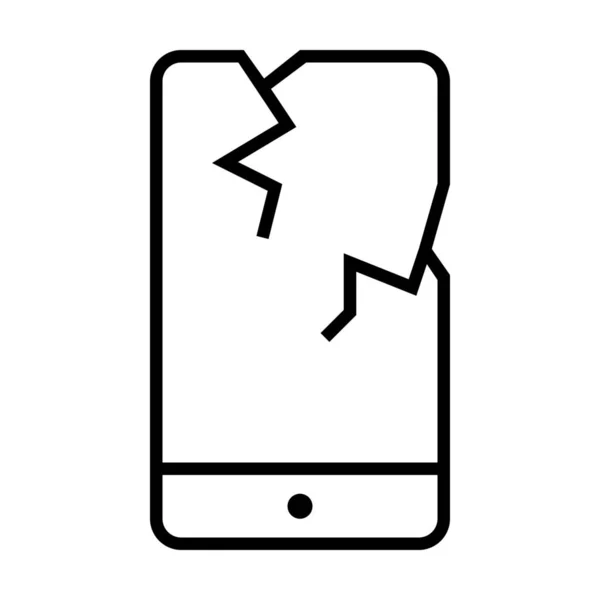 Icône Téléphone Cellulaire Cassé Démagogie Dans Catégorie Interface Utilisateur Optimale — Image vectorielle