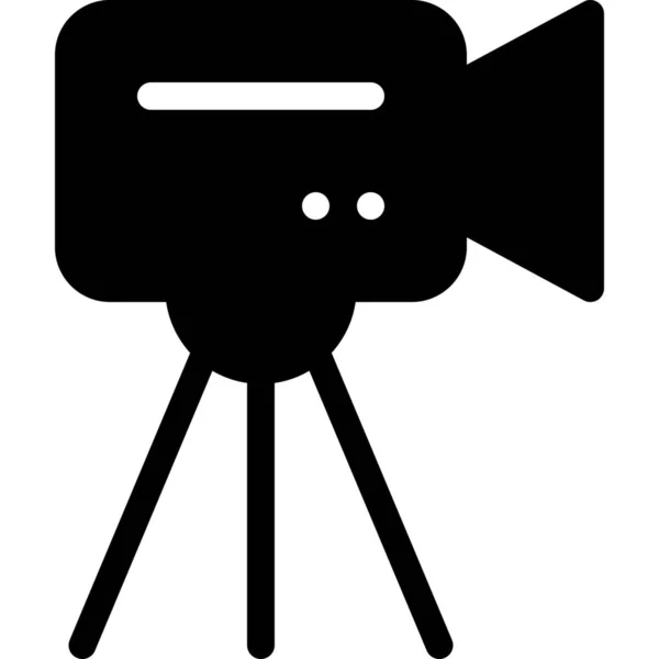 Cámara Pie Icono Vídeo Categoría Cine Vídeo — Archivo Imágenes Vectoriales