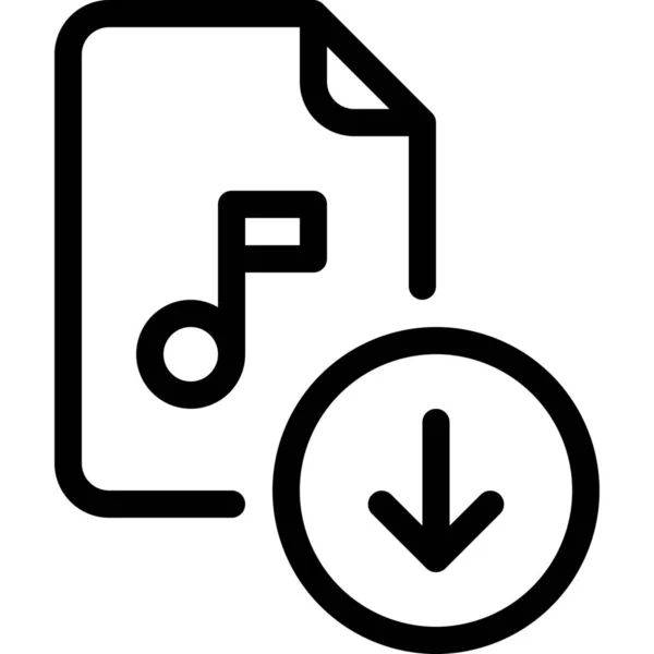 Иконка Файла Аудио Стиле Outline — стоковый вектор