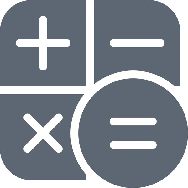 Calculadora Calc Icono Financiero Estilo Sólido — Archivo Imágenes Vectoriales