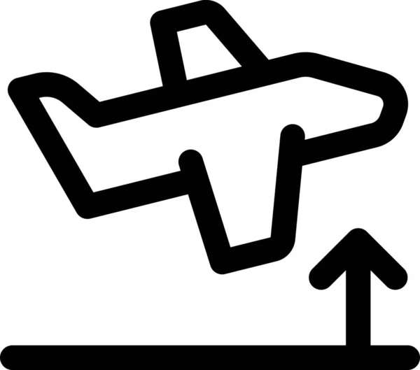 Flugzeug Flughafen Abflug Symbol — Stockvektor