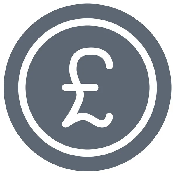 Pond Brits Cash Icoon Solid Stijl — Stockvector