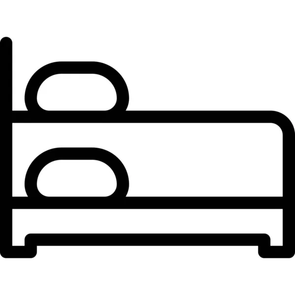Кровать Двухъярусная Детская Икона Категории Отели Гостеприимство — стоковый вектор