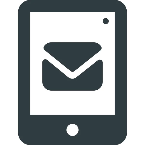 Icône Message Mail Dans Style Solide — Image vectorielle