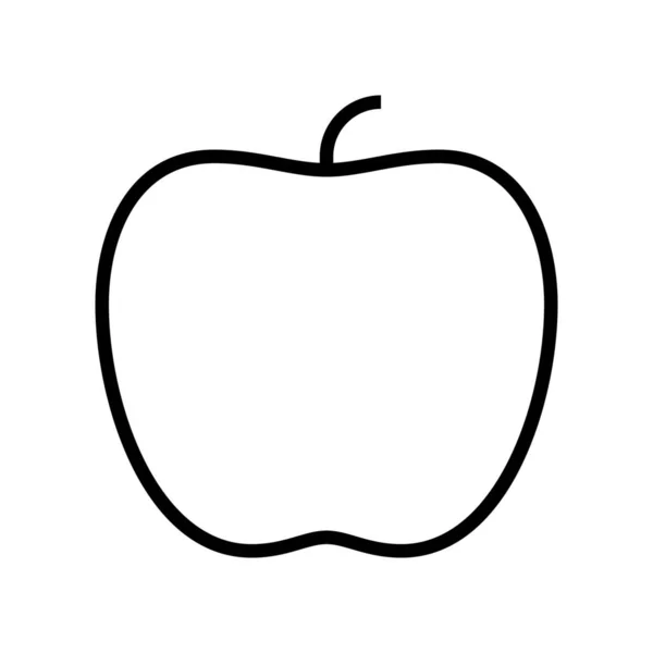 Apple Bio Food Ikona Stylu Osnovy — Stockový vektor