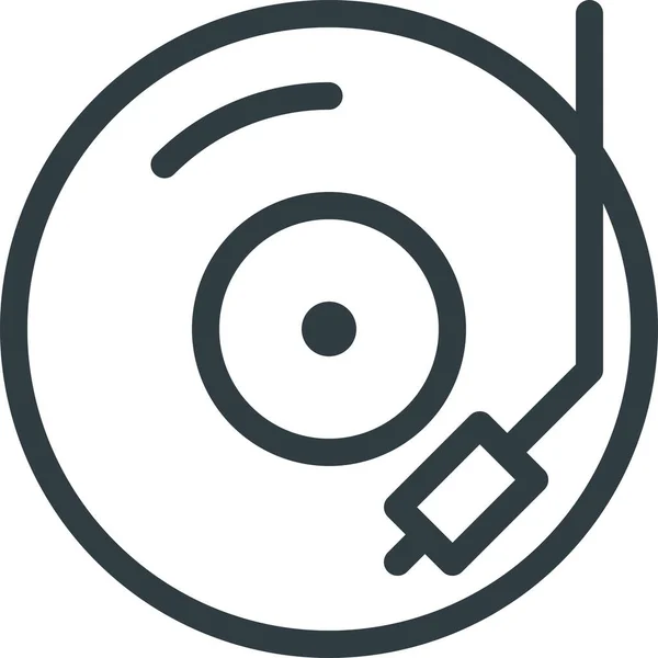 Disk Mix Icoon Outline Stijl — Stockvector