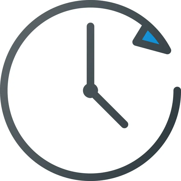 时钟方向设置图标 填充轮廓样式 — 图库矢量图片