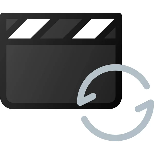 Repetición Clip Película Icono — Vector de stock