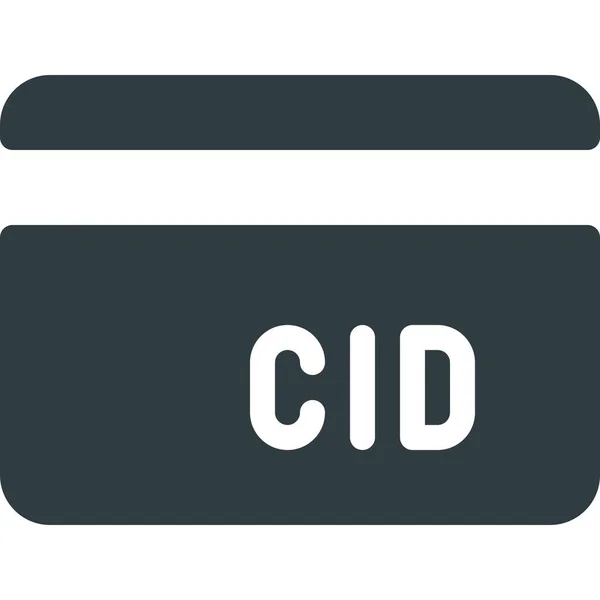 Bankkort Cid Ikon Fast Stil — Stock vektor