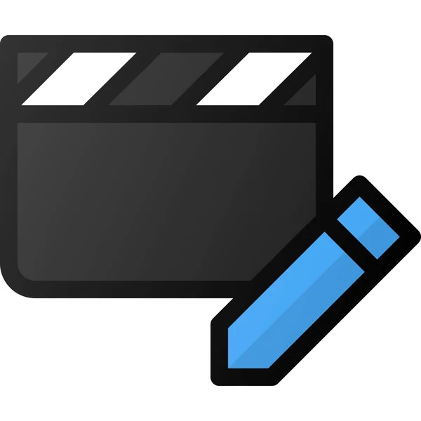 Clip Movie Symbol Bearbeiten — Stockvektor