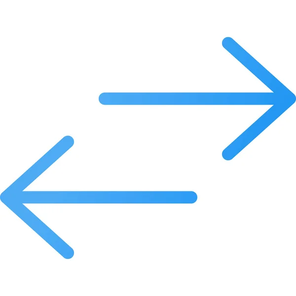 Pfeilrichtung Linkes Symbol — Stockvektor