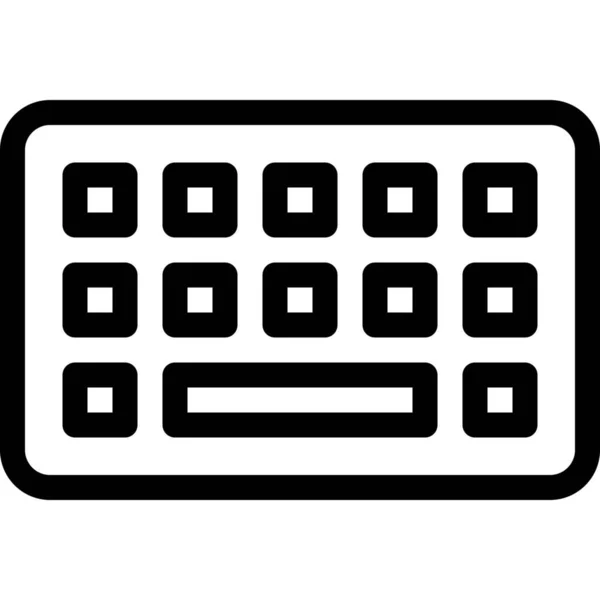 Συσκευή Εικονίδιο Kewboard Στυλ Περίγραμμα — Διανυσματικό Αρχείο