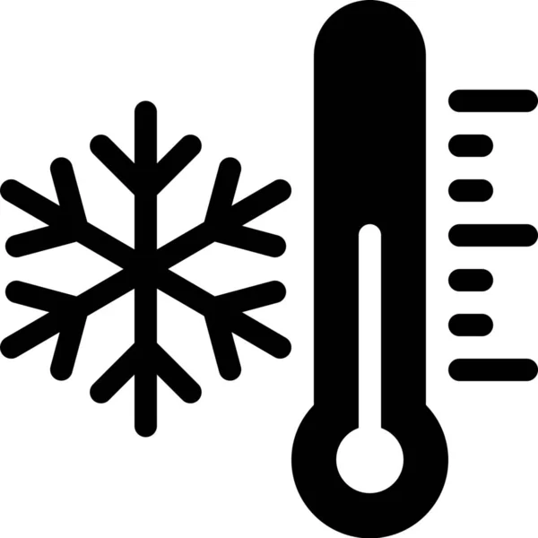 Ícone Temperatura Congelamento Previsão —  Vetores de Stock