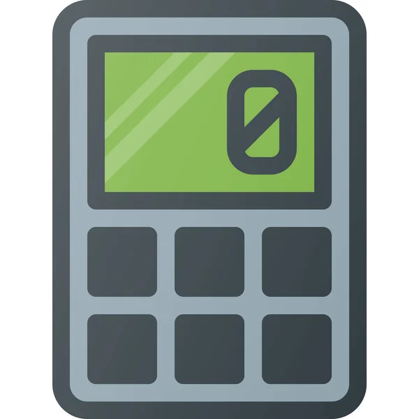 Calculate Calculator Education Icon Filled Outline Style — Stock Vector
