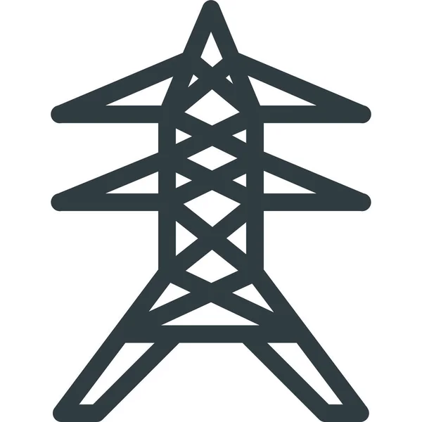 Konstrukcja Elektryczna Wysoka Ikona Stylu Solid — Wektor stockowy