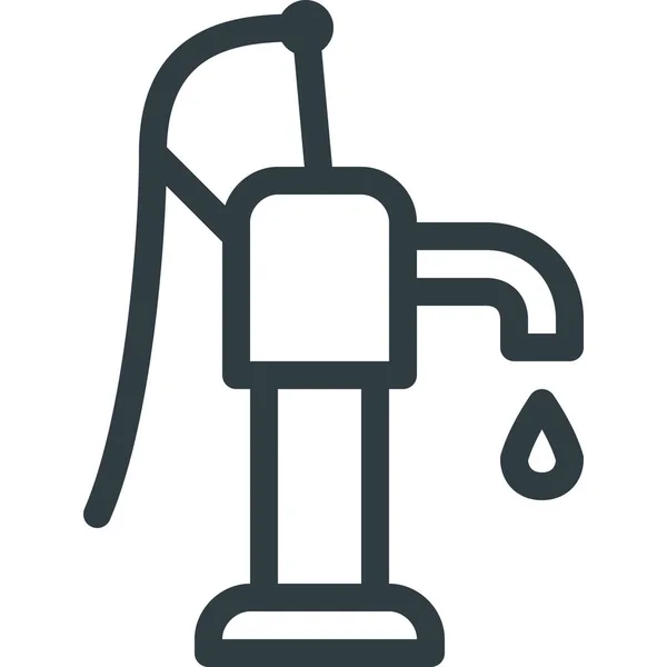 Pressure Pump Water Icon Outline Style — Stock Vector