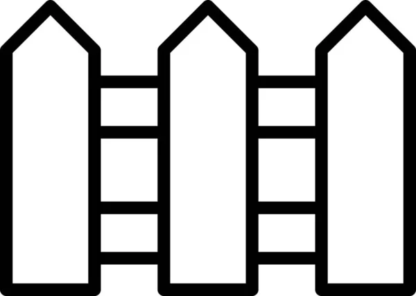 Absperrgitter Symbol Outline Stil — Stockvektor