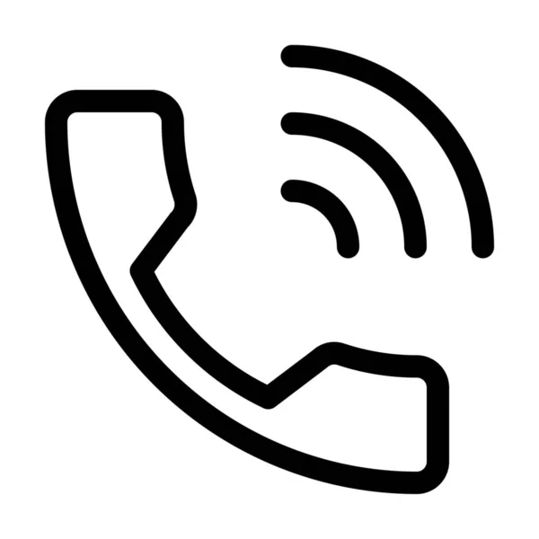 Telefon Icon Umrissen Anrufen — Stockvektor