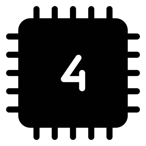 컴퓨터와 하드웨어 분야의 Cpu 아이콘 — 스톡 벡터