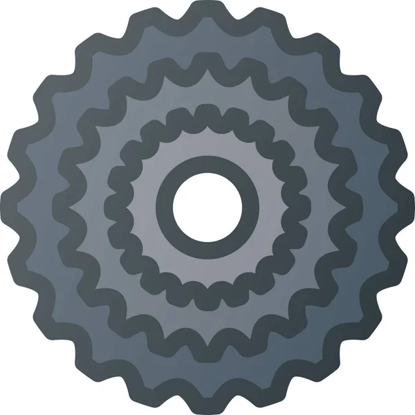 Bicycle Bike Cassette Icon Filled Outline Style — Stockový vektor