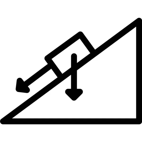 科学研究部門の円弧力重力アイコン — ストックベクタ