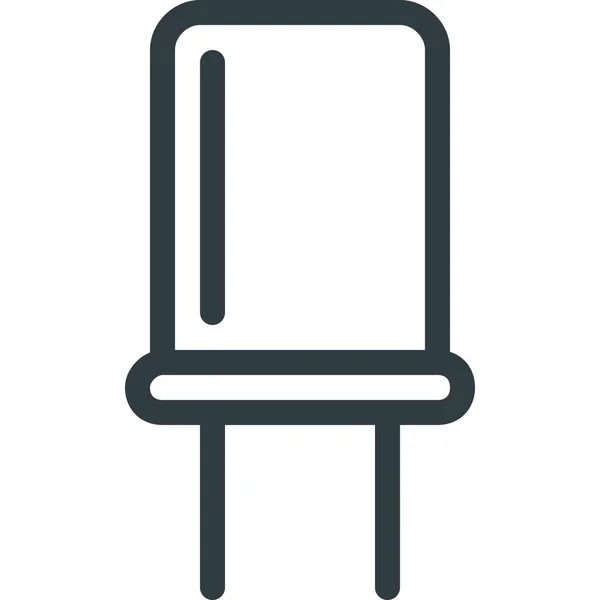 Condensador Electrónica Icono Ciencia Estilo Esquema — Vector de stock