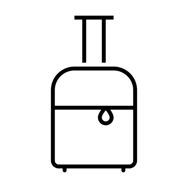Bag Hotel Luggage Icon Outline Style — Stock Vector