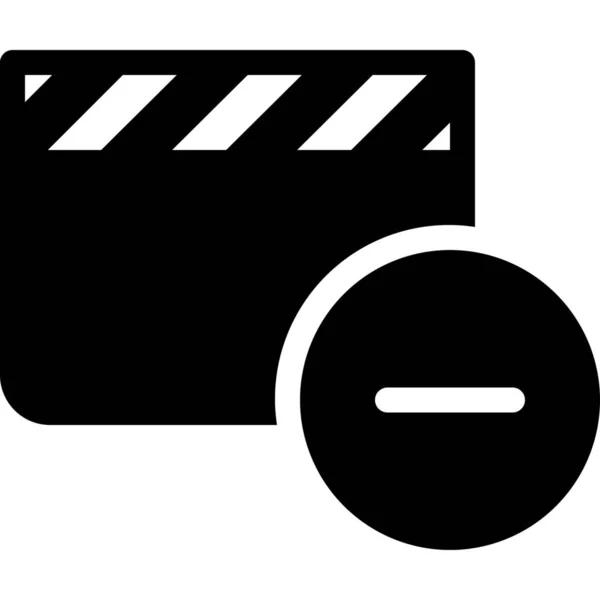 剪贴片电影图标在电影和视频类别 — 图库矢量图片