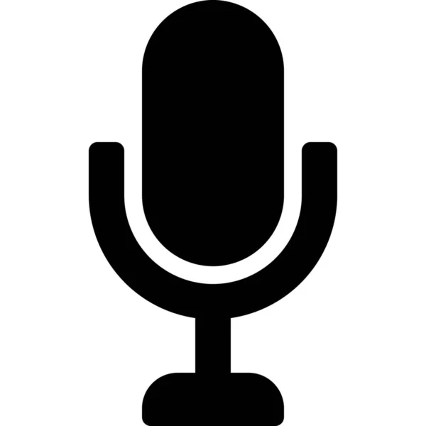 Interface Microphone Sound Icon Solid Style — Stock Vector