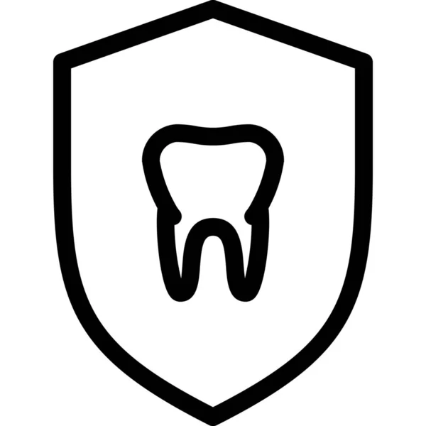 Hastaneler Sağlık Kategorisinde Diş Sağlığı Koruma Simgesi — Stok Vektör
