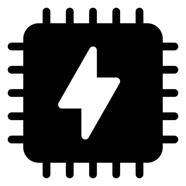 Icono Rápido Del Dispositivo Cpu Categoría Computadora Hardware — Vector de stock