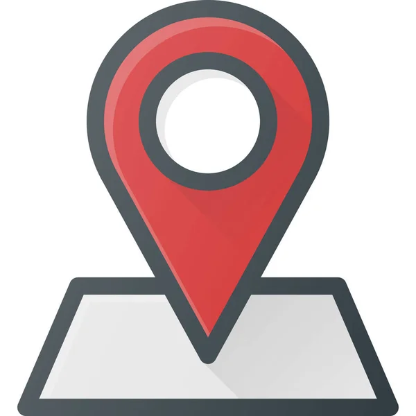 Geolocation Location Map Icon Stil Ausgefüllter Umrisse — Stockvektor