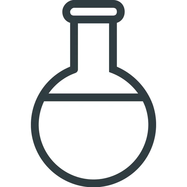 Biología Química Icono Vidrio Estilo Esquema — Vector de stock