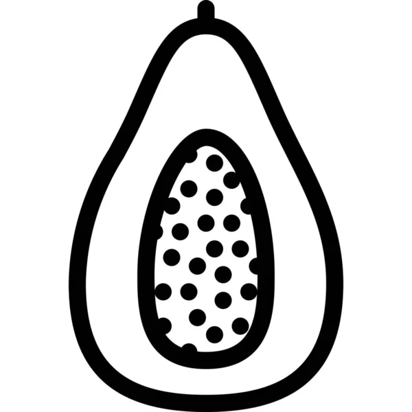 Icône Fruits Alimentaires Bio — Image vectorielle