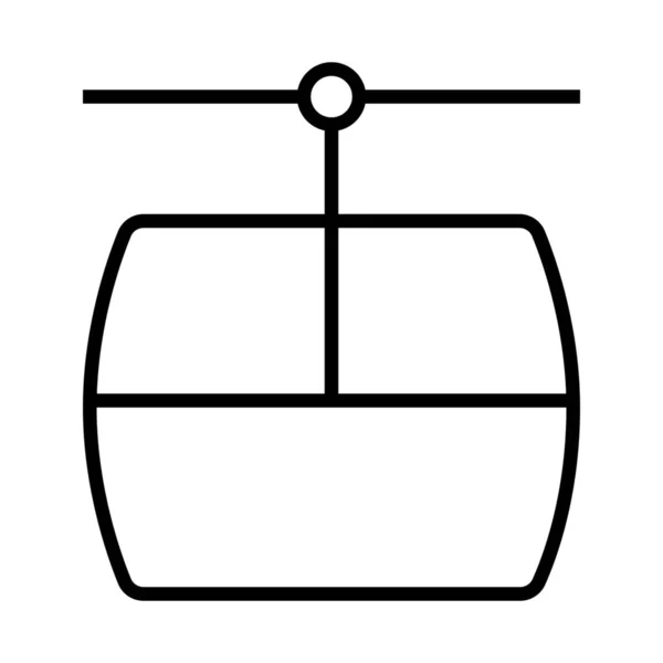 Icône Téléphérique Passager Dans Style Outline — Image vectorielle