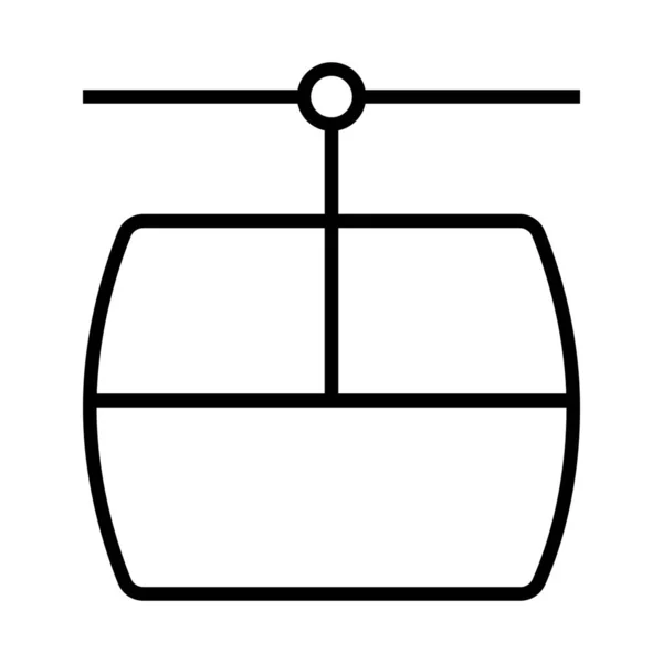 Seilbahn Beifahrer Ikone Outline Stil — Stockvektor