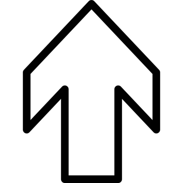 Pfeil Schwergewicht Symbol Outline Stil — Stockvektor