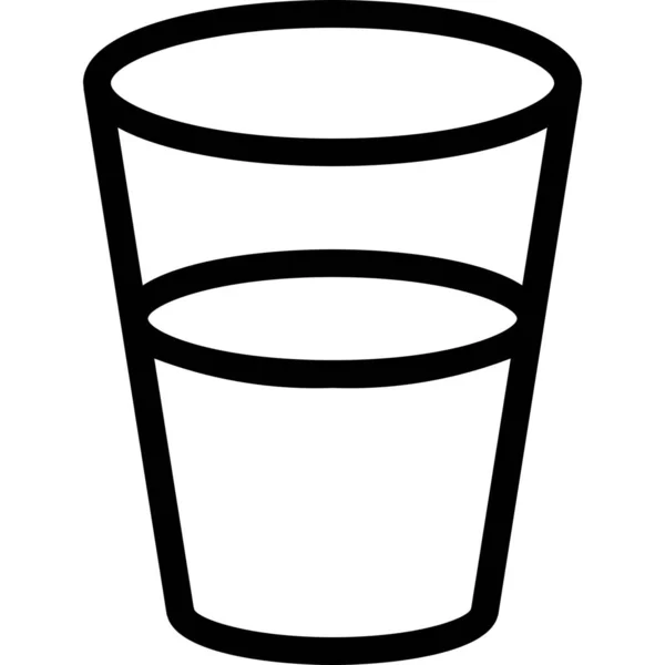 Icono Agua Vaso Bebida Categoría Alimentos Bebidas — Vector de stock