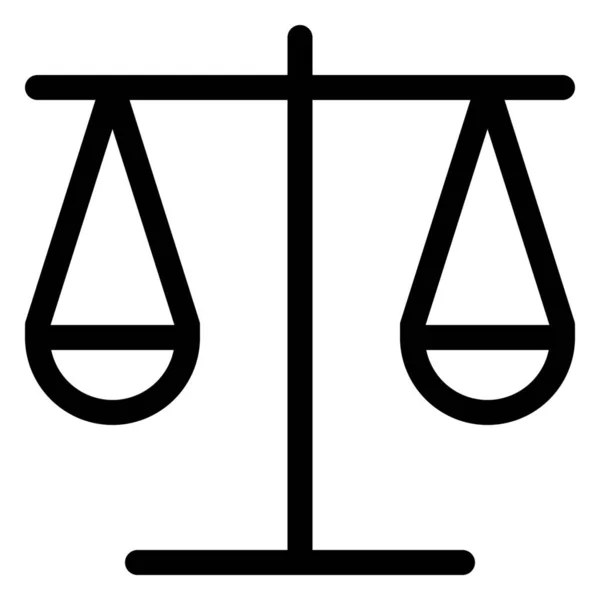 Equilibrio Igual Icono Justicia Estilo Esquema — Vector de stock