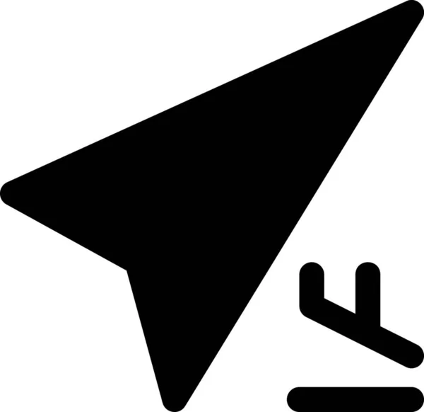 Ikona Kompasu Strzałki Lotniska Stylu Solid — Wektor stockowy