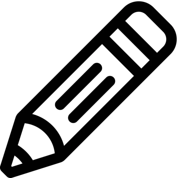 Narysować Ikonę Ołówka Wymazać — Wektor stockowy