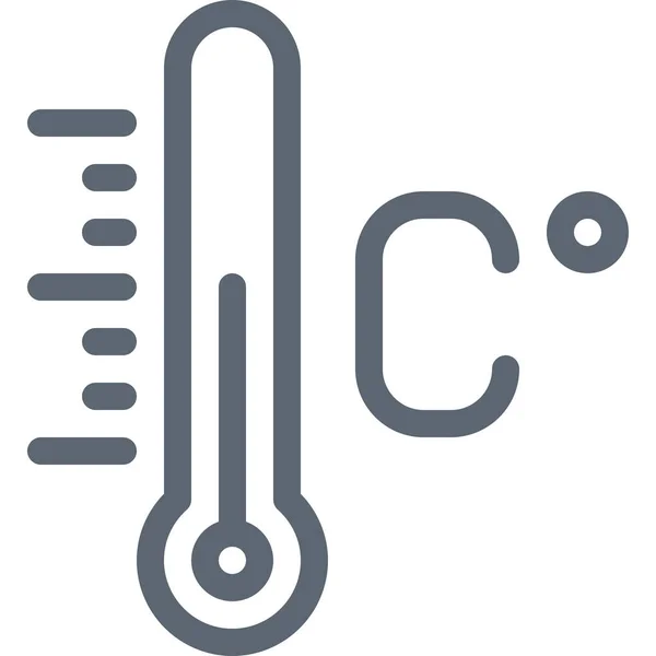 Celsius Celcius Degree Icon Outline Style — Stock Vector