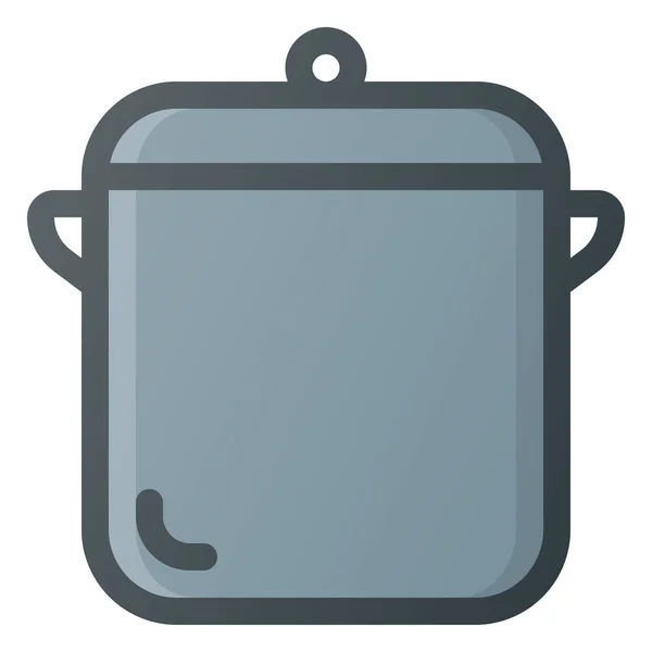 Cocina Cocina Icono Estilo Contorno Lleno — Vector de stock