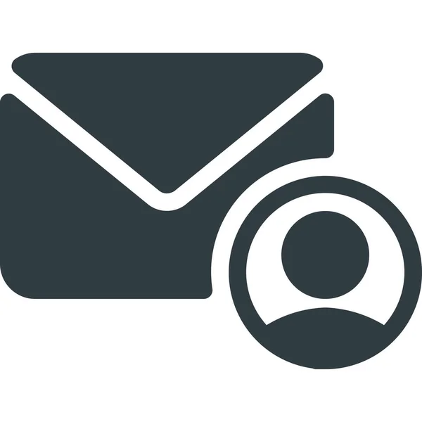 Ikona Poczty Mail Koperta Solidnym Stylu — Wektor stockowy