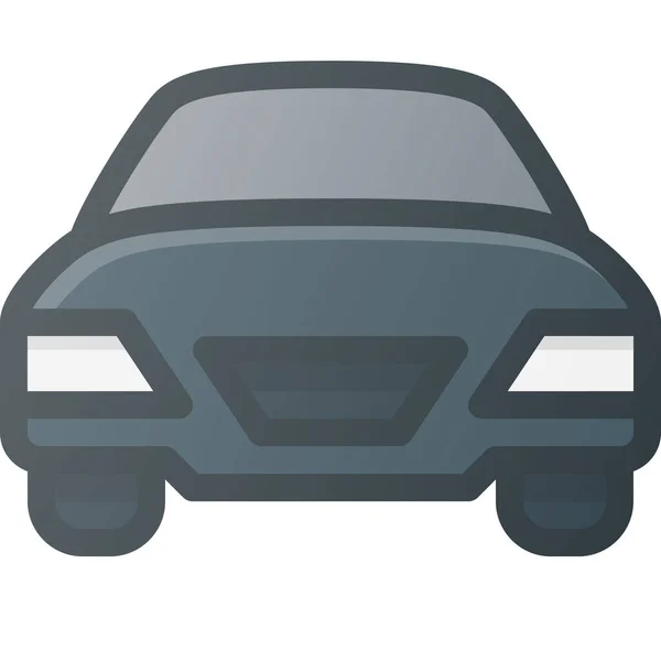 Auto Taxi Auto Symbol Ausgefüllten Umriss Stil — Stockvektor